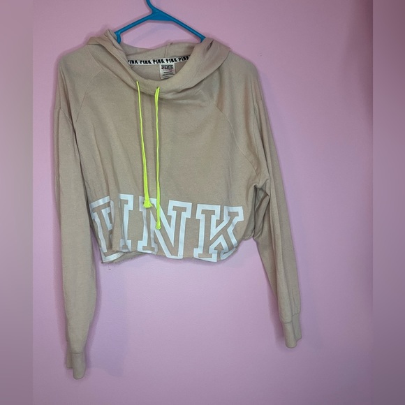 PINK cropped hoodie - Picture 1 of 2